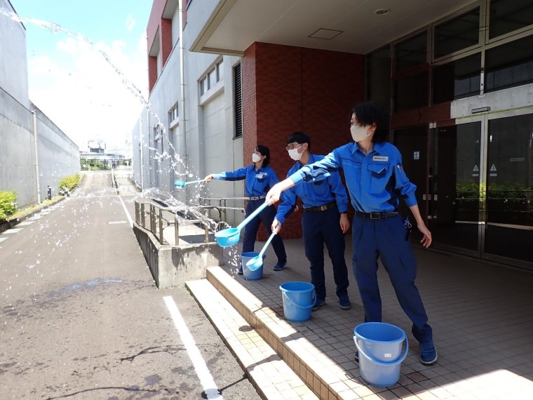 川井浄水場での様子